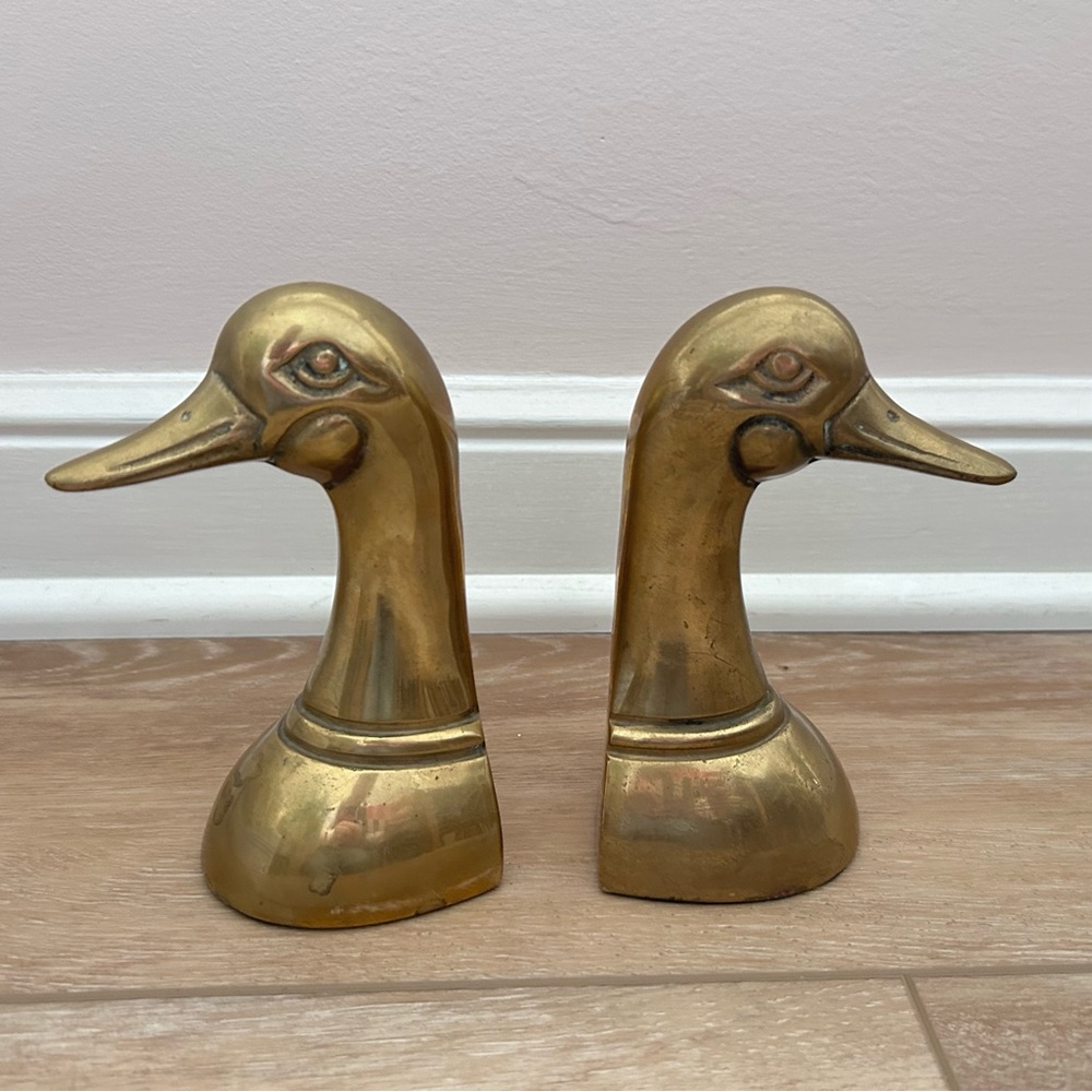 Vintage Brass Duck Bookends - Picture 4 of 4